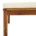 Muebles de jardín 6 pzas cojines crema madera maciza de acacia