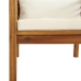 Muebles de jardín 6 pzas cojines crema madera maciza de acacia