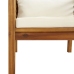 Muebles de jardín 7 pzas cojines crema madera maciza de acacia