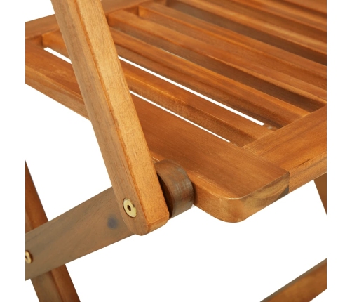 Set comedor de jardín 9 piezas madera maciza acacia 220x90x75cm