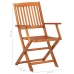Set comedor de jardín 9 piezas madera maciza acacia 220x90x75cm
