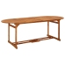 Set comedor de jardín 9 piezas madera maciza acacia 220x90x75cm