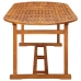 Set comedor de jardín 9 piezas madera maciza acacia 220x90x75cm
