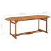 Set comedor de jardín 11piezas madera maciza acacia 220x90x75cm
