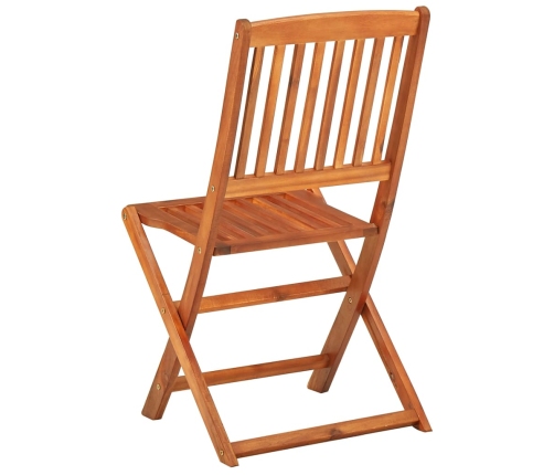 Set comedor de jardín 11piezas madera maciza acacia 220x90x75cm