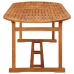 Set comedor de jardín 11piezas madera maciza acacia 220x90x75cm