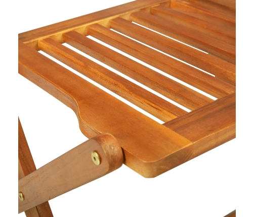 Set comedor de jardín 11piezas madera maciza acacia 220x90x75cm