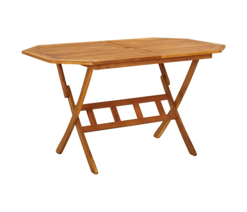 Juego de comedor de jardín 5 piezas madera maciza de acacia
