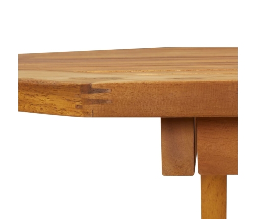 Juego de comedor de jardín 5 piezas madera maciza de acacia