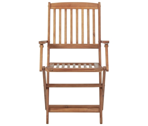 Juego de comedor de jardín 5 piezas madera maciza de acacia