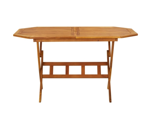 Set de comedor de jardín 7 piezas madera maciza de acacia
