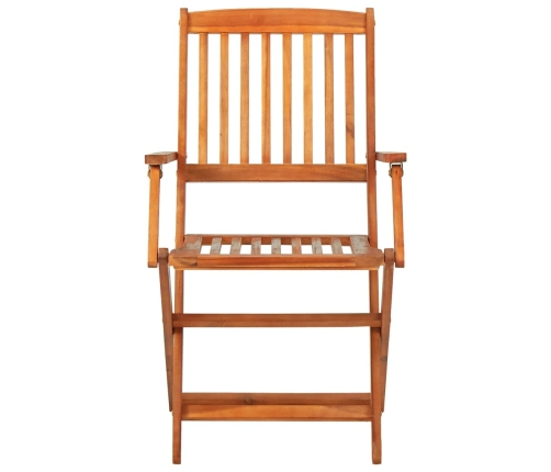 Set de comedor de jardín 7 piezas madera maciza de acacia