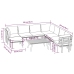 Juego muebles de jardín y cojines 9 pzas madera maciza acacia