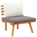 Juego muebles de jardín y cojines 9 pzas madera maciza acacia