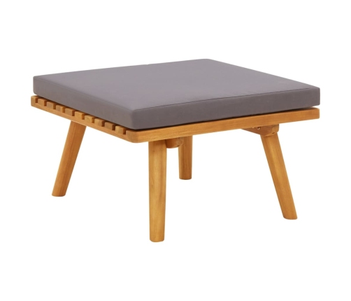 Juego muebles de jardín y cojines 9 pzas madera maciza acacia