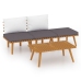 Muebles de jardín 4 piezas con cojines madera maciza de acacia