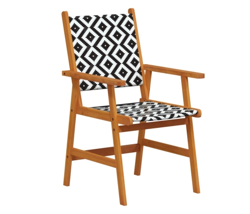 Juego de comedor para jardín 7 piezas madera maciza de acacia