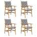 Juego de comedor de jardín 5 piezas madera maciza de acacia