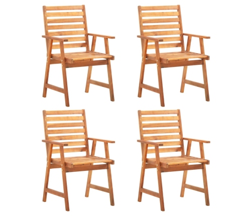 Juego de comedor de jardín 5 piezas madera maciza de acacia