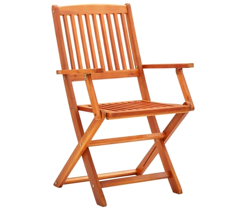 Set de comedor de jardín plegable 5 pzas madera eucalipto