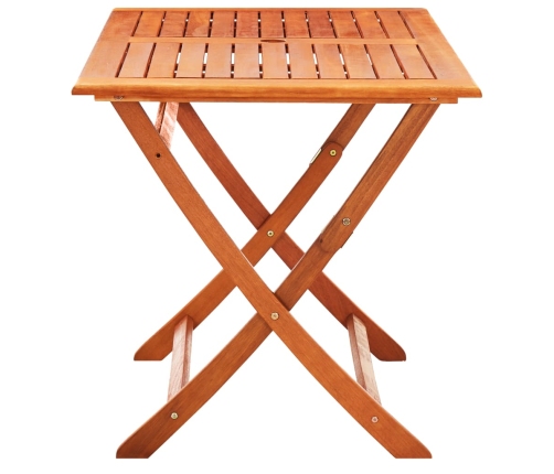 Set de comedor de jardín plegable 5 pzas madera eucalipto