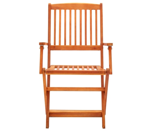 Set de comedor de jardín plegable 5 pzas madera eucalipto