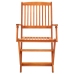 Set de comedor de jardín plegable 5 pzas madera eucalipto