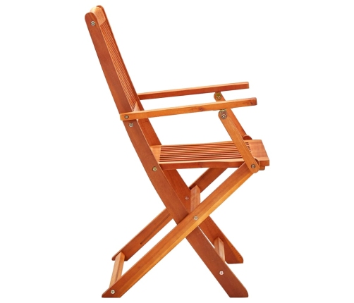 Set de comedor de jardín plegable 5 pzas madera eucalipto