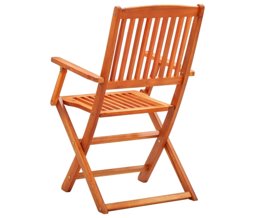 Set de comedor de jardín plegable 5 pzas madera eucalipto