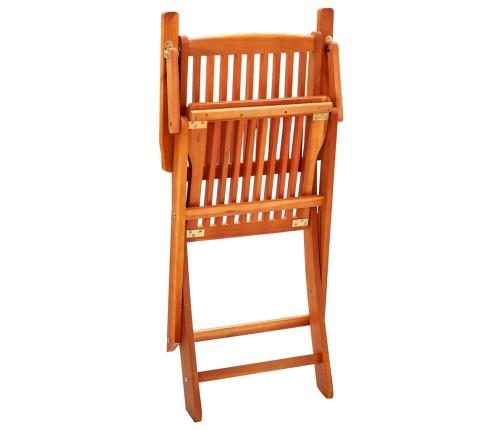 Set de comedor de jardín plegable 5 pzas madera eucalipto