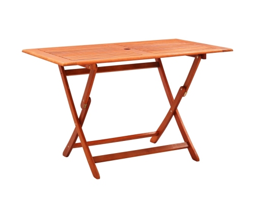 Set de comedor de jardín plegable 5 pzas madera eucalipto