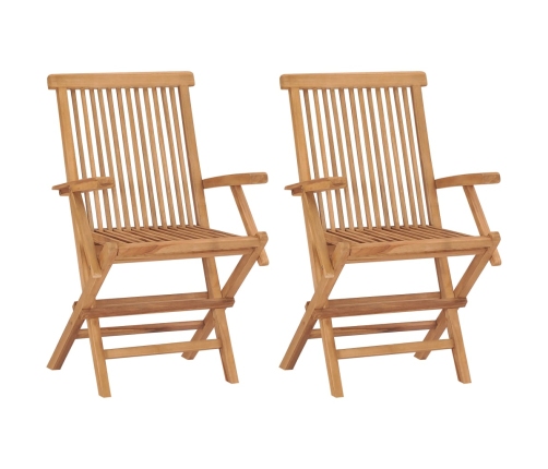 Juego de comedor para jardín 3 piezas madera maciza de teca