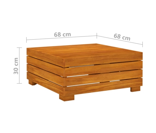 Muebles de jardín 6 piezas con cojines madera maciza de acacia