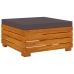 Muebles de jardín 6 piezas con cojines madera maciza de acacia
