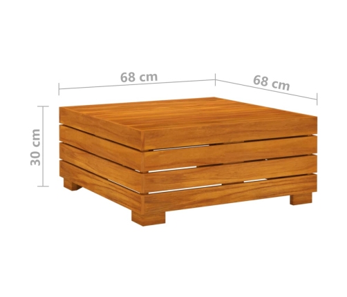 Muebles de jardín 6 piezas con cojines madera maciza de acacia