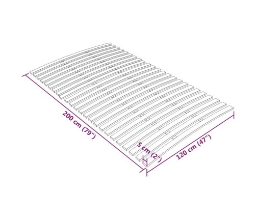 Somier de láminas con 24 listones 120x200 cm