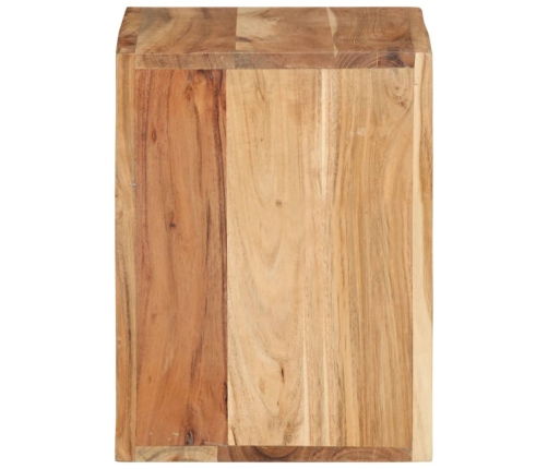 Taburete madera maciza de acacia 40x30x40 cm