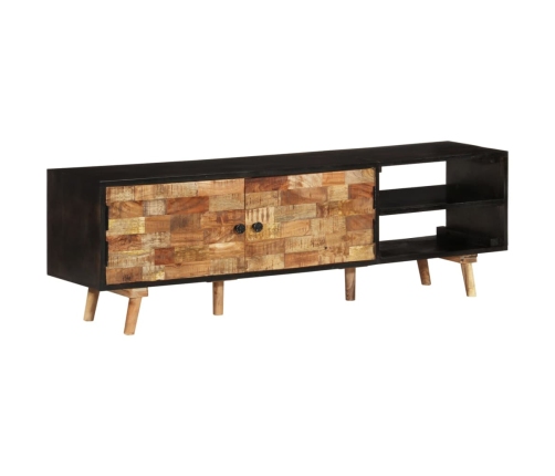 Mueble para TV madera de acacia madera mango rugosa 140x30x45cm