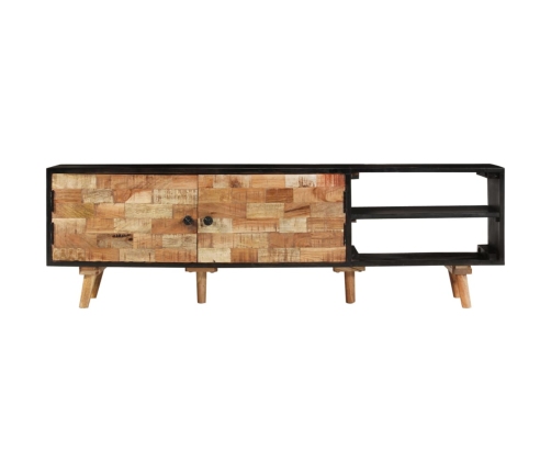 Mueble para TV madera de acacia madera mango rugosa 140x30x45cm