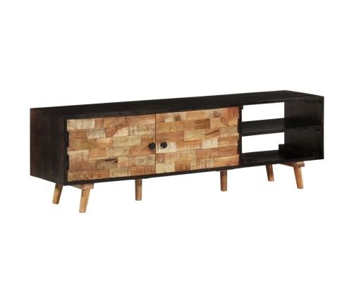 Mueble para TV madera de acacia madera mango rugosa 140x30x45cm