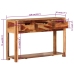 Mesa consola madera maciza de acacia 110x35x75 cm