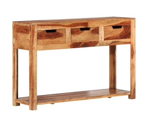 Mesa consola madera maciza de acacia 110x35x75 cm