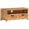 Mueble de TV madera maciza de acacia 88x35x40 cm