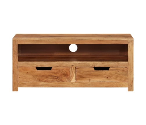 Mueble de TV madera maciza de acacia 88x35x40 cm