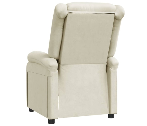 Sillón reclinable de cuero sintético blanco