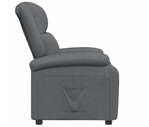 Sillón reclinable de cuero sintético gris