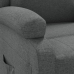 Sillón reclinable de tela gris oscuro