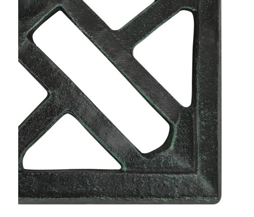 Base de sombrilla de hierro fundido verde 44x44x31 cm