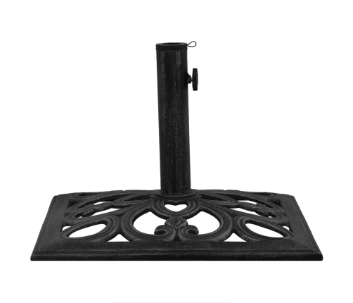 Base de sombrilla de hierro fundido negro 47x47x33 cm