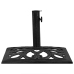 Base de sombrilla de hierro fundido negro 47x47x33 cm